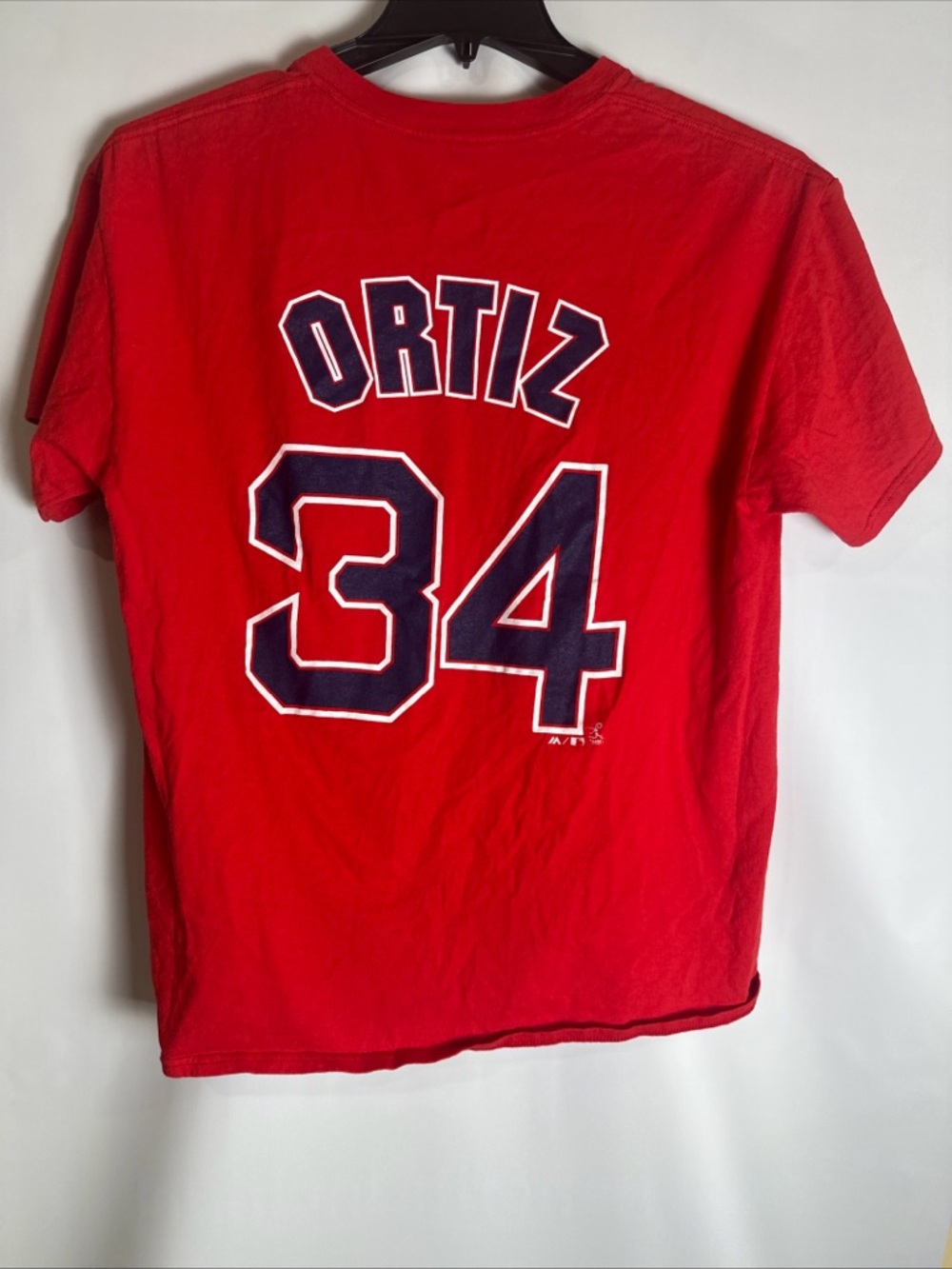 Ortiz #34 Red Baseball Tee Majestic men’s size large